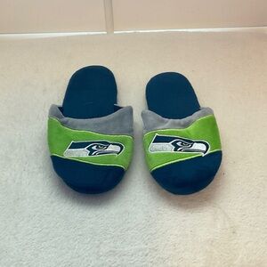 Kids Seahawks Slippers - Green and Blue